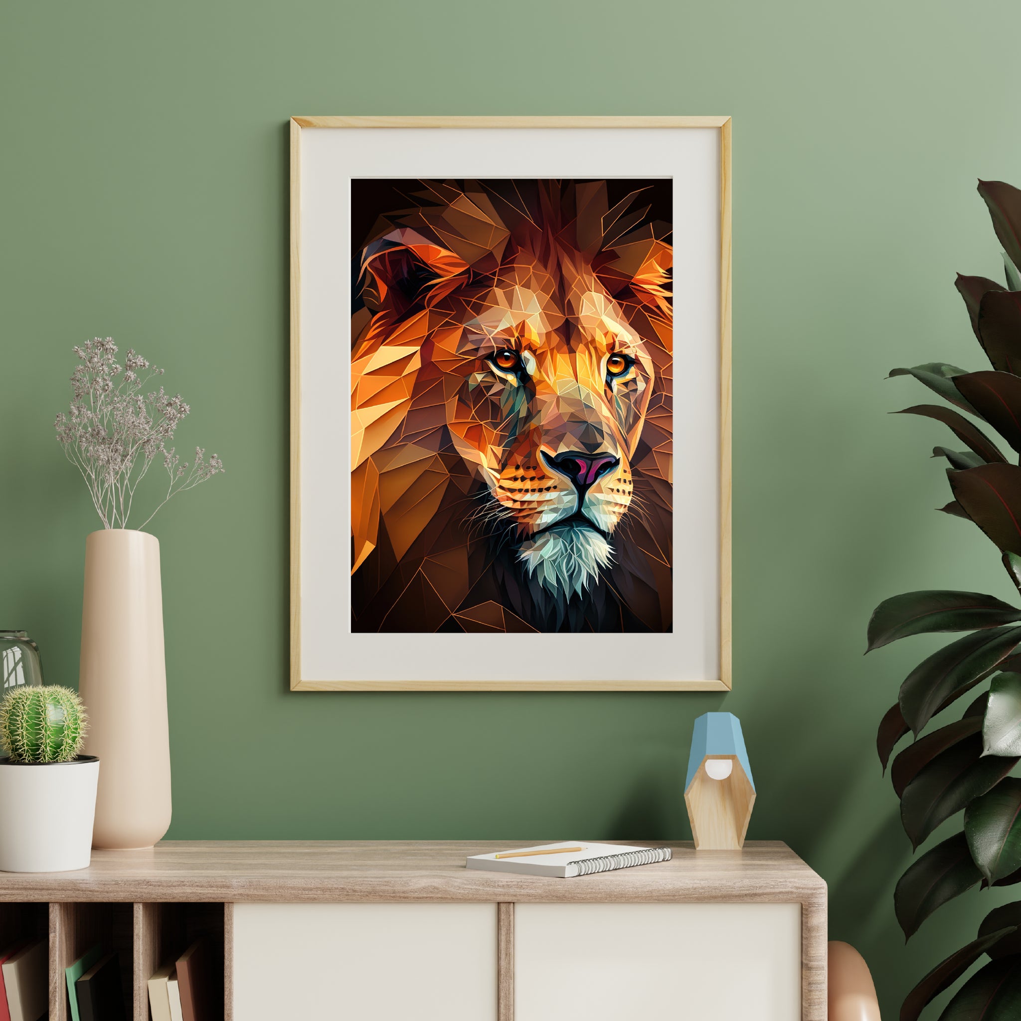 Beautiful colour Lion photo prints