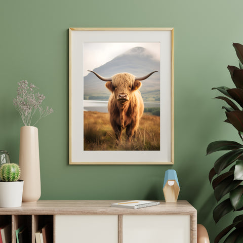 Highland cow photo prints