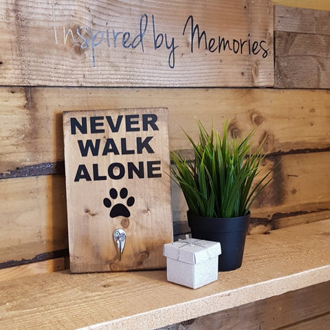 Never walk alone Dog lead holder