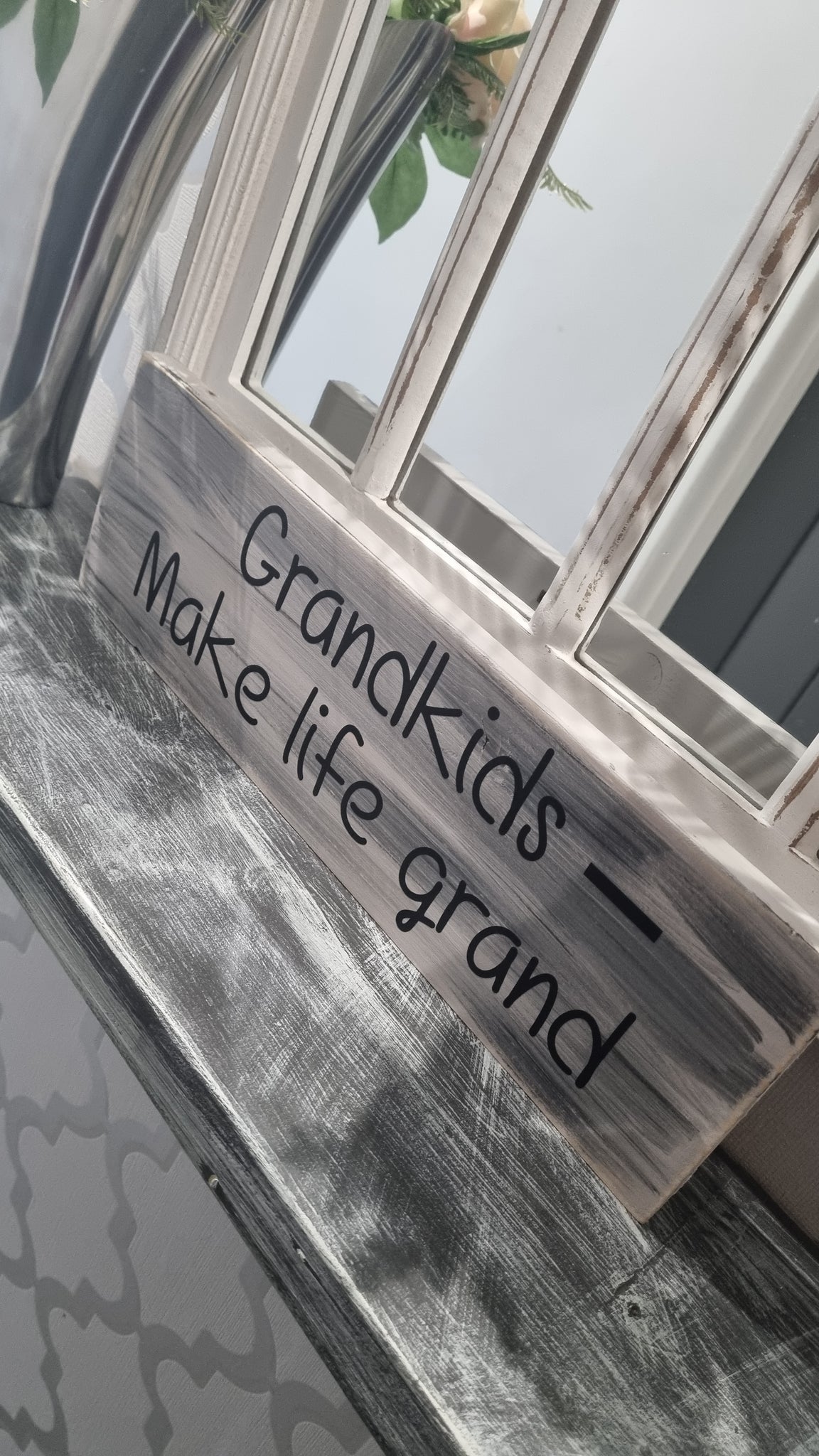 Grandkids make life grand wooden sign