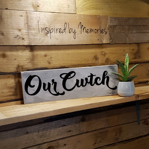 Our Cwtch sign